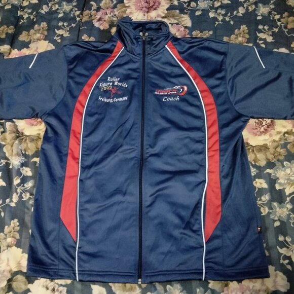 Team USA Roller Sports 2009 Roller Figure Worlds XL Embroidered Track Jacket - Picture 1 of 15
